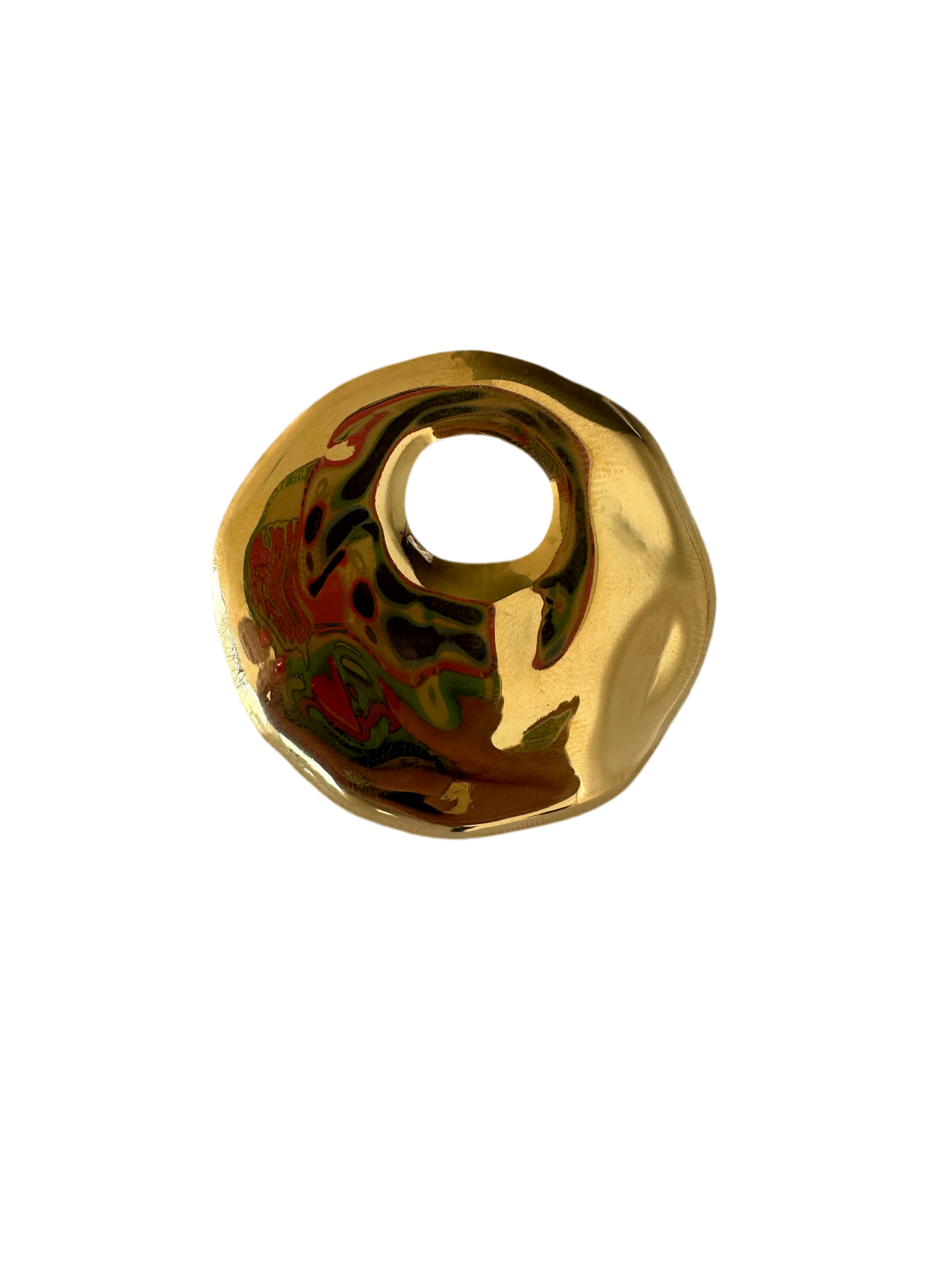 FUN ROUND BROOCH (GOLD)