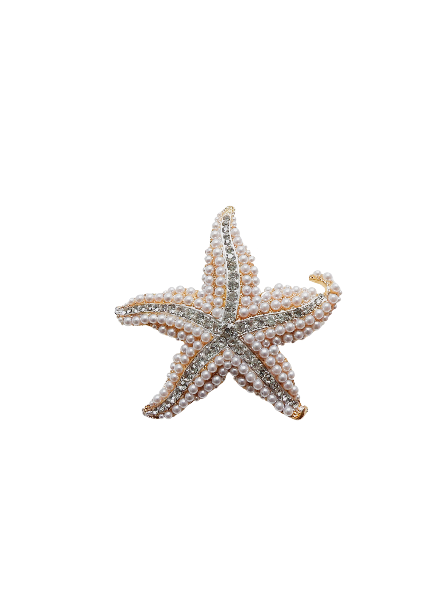 SUMMER STARFISH BROOCH (WHITE)