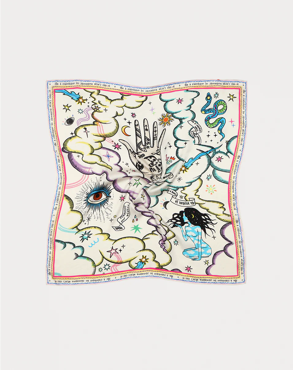 ENLIGHTENMENT HEAD SCARF & EVIL EYE BROOCH