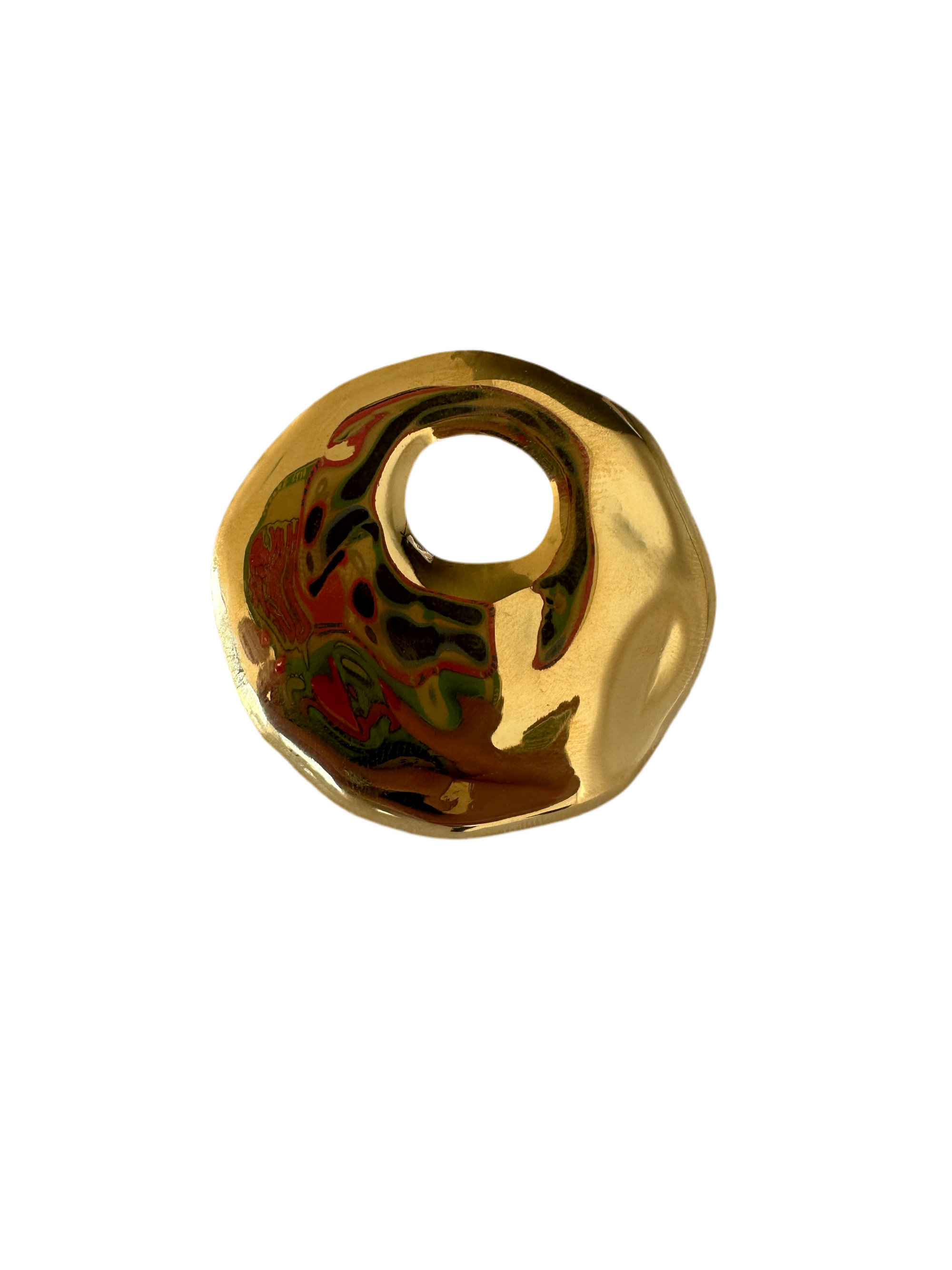 FUN ROUND BROOCH (GOLD)