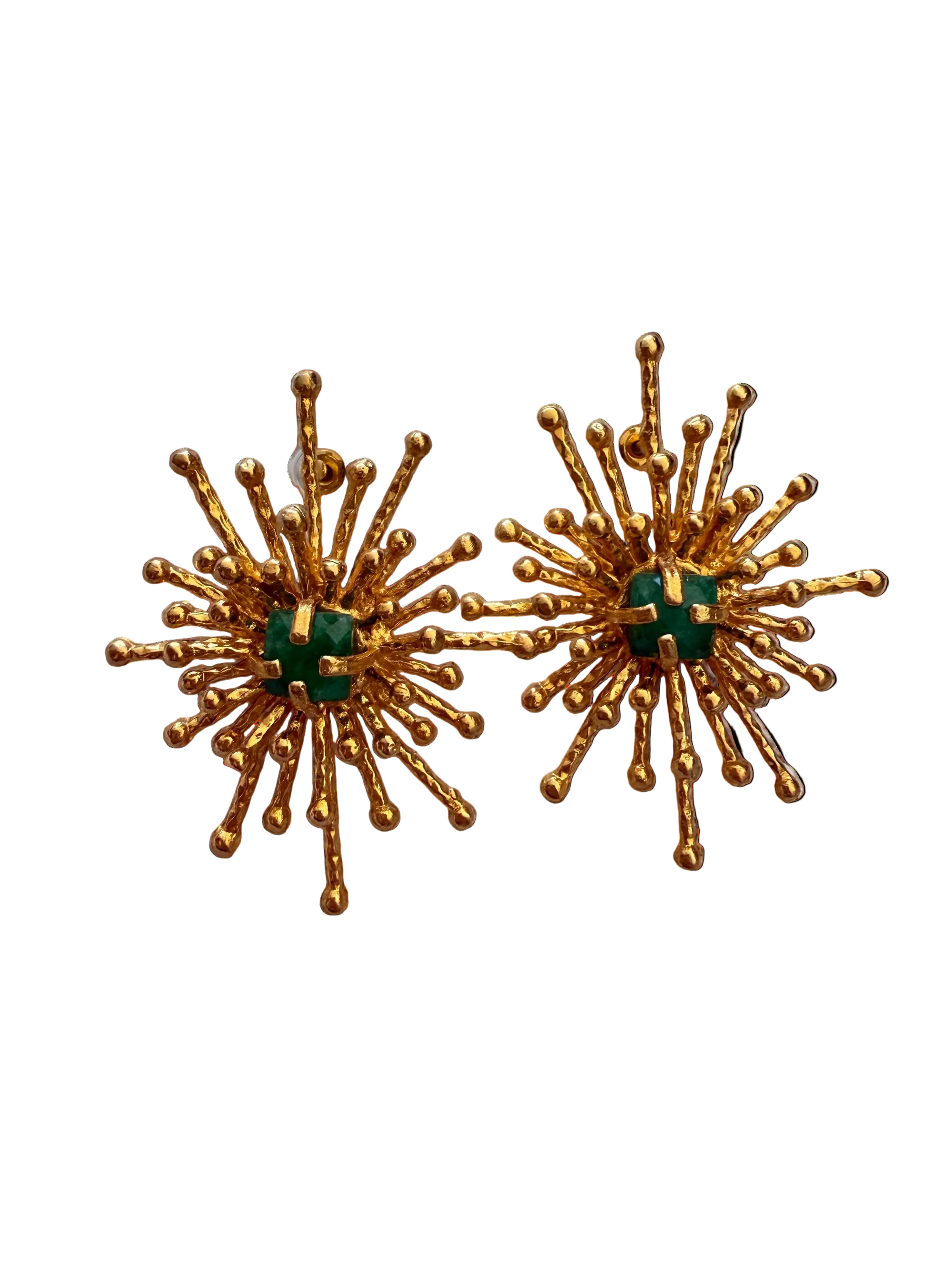 STARBURST EARRINGS (GREEN)